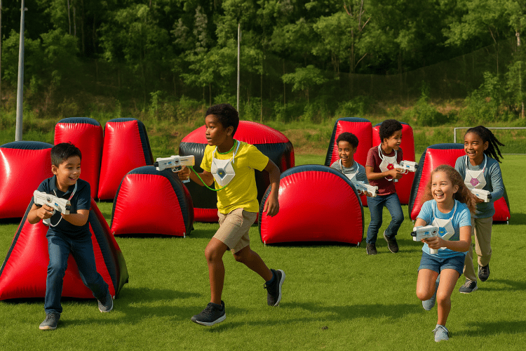 Laser Tag with Bunkers and 10 blasters